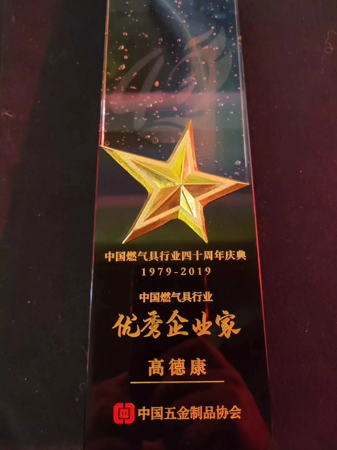 中国燃气具行业优秀企业家	